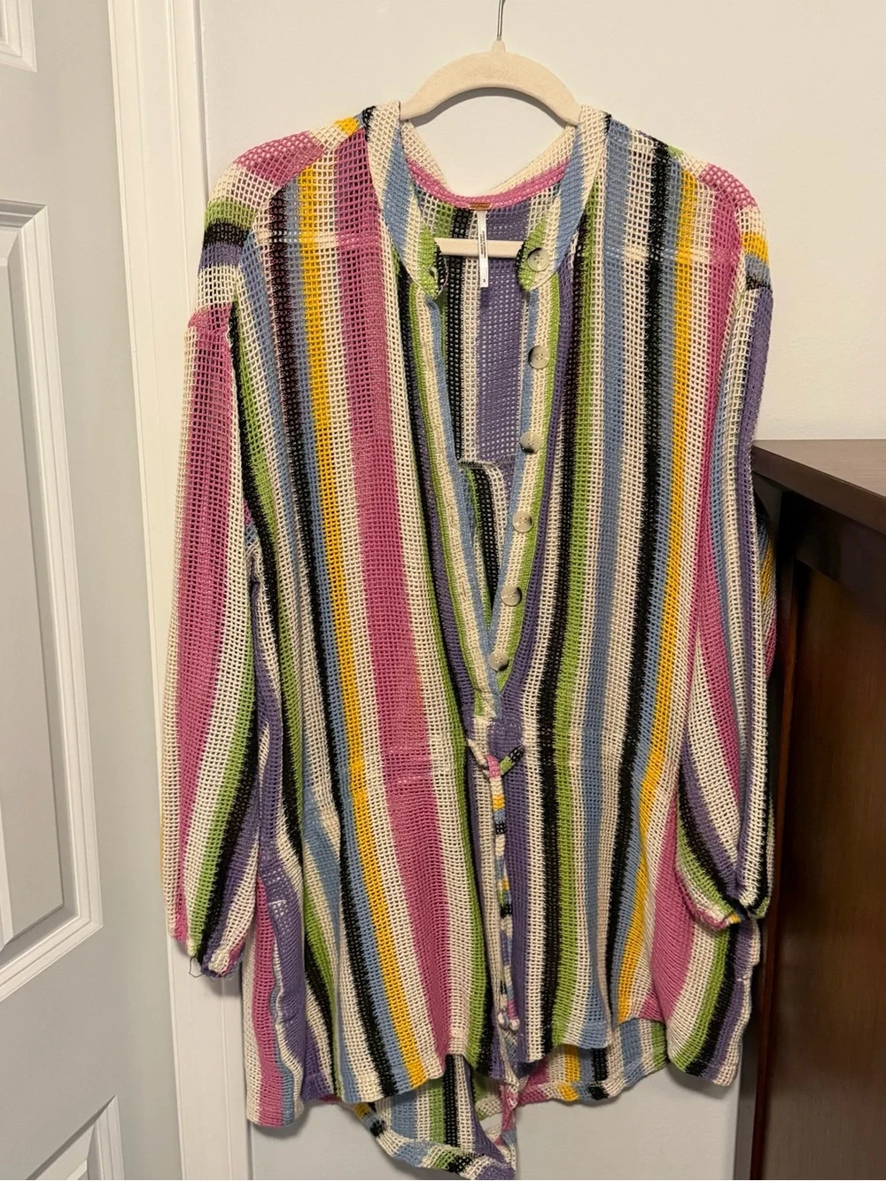 Free People Sun Up Striped Romper Cover up